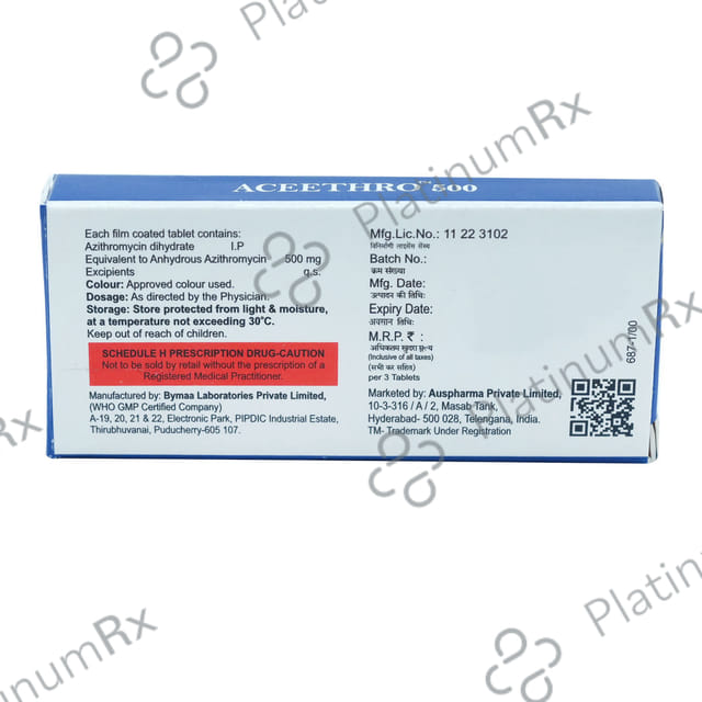 Aceethro 500mg Tablet 3s