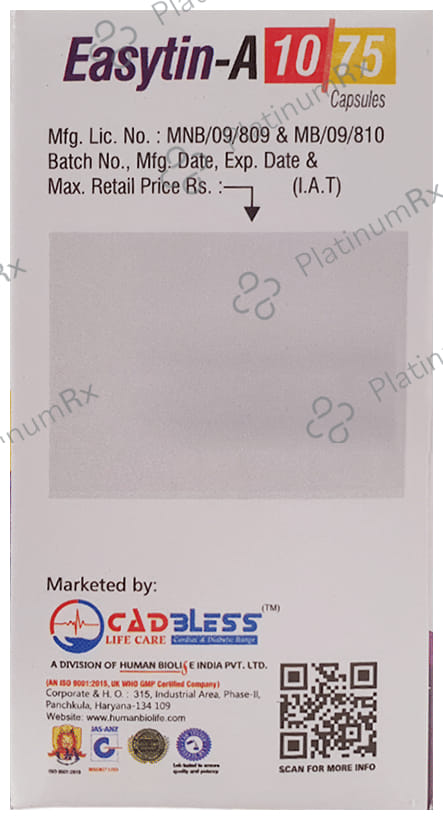 Easytin A 10mg/75mg Capsule