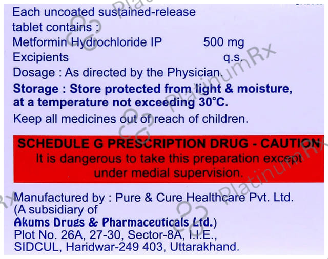 Metasens 500mg Tablet SR 10s