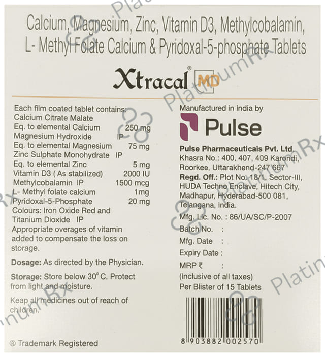 Xtracal Md Tablet 15s