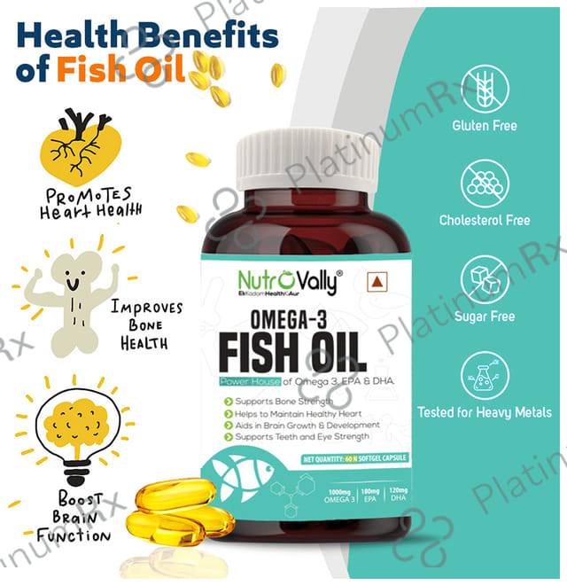 Nutrovally Omega 3 Fish Oil Softgel Capsule 60s