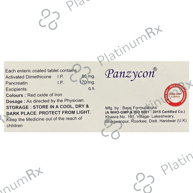 Panzycon 170/80mg Tablet 10s