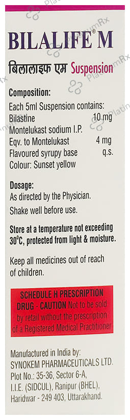 Bilalife M 10/4mg Oral Suspension Delicious Mango 60ml