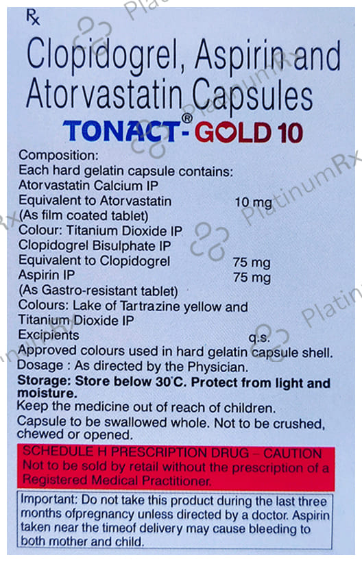 Tonact Gold 10/75/75mg Capsule 10s