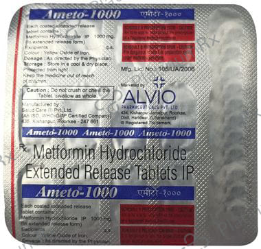Ameto 1000mg Tablet ER 15s
