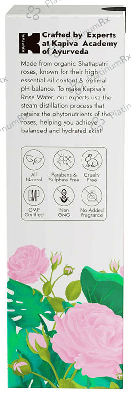 Kapiva Skin Rituals Premium Face Mist & Toner - Organic Danmark Rose Water