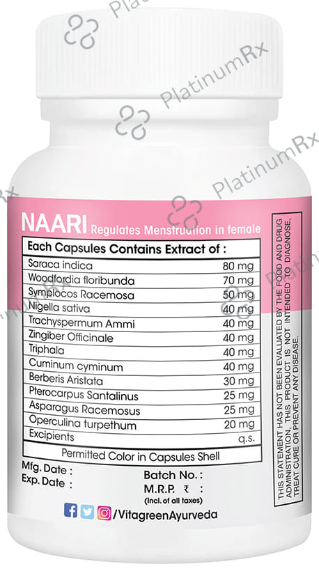 Vitagreen Naari 500mg Capsule