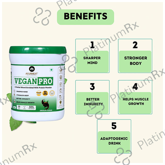 Ayurnext Vegan Pro Protein Powder Chocolate 500 gm