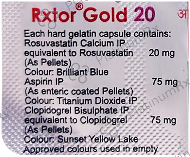Rxtor Gold 20/75/75mg Capsule 10s
