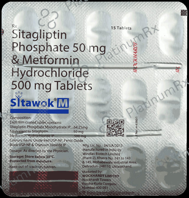 Sitawok M 500 500/50mg Tablet 15s