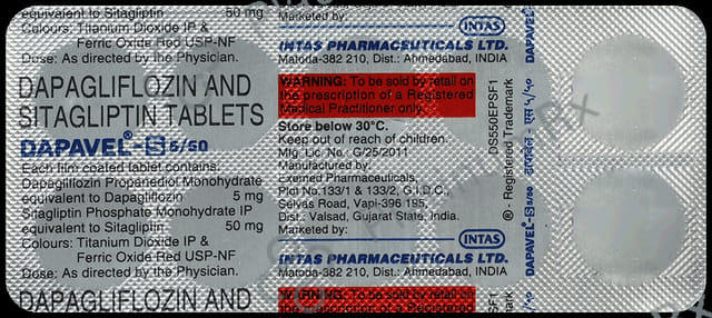 Dapavel S 5/50mg Tablet 10s