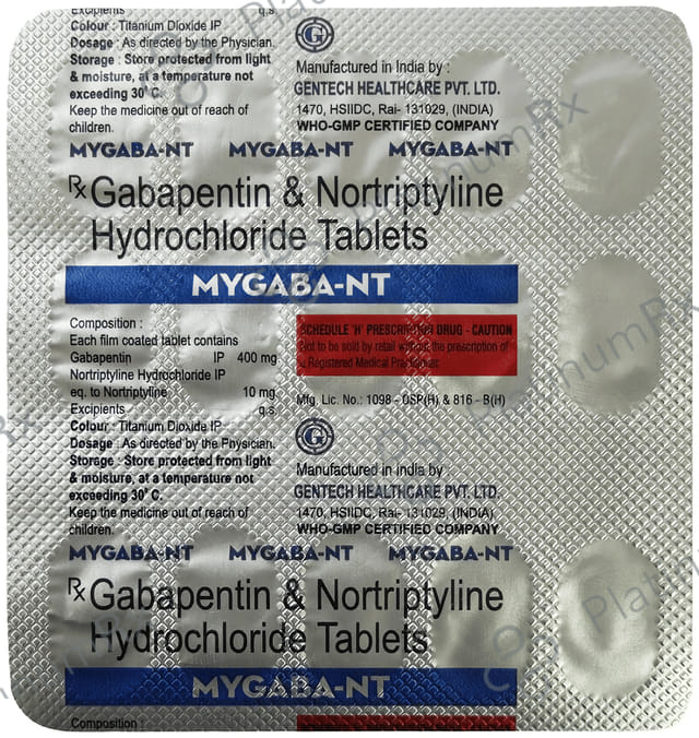 Mygaba NT 400/10mg Tablet 15s