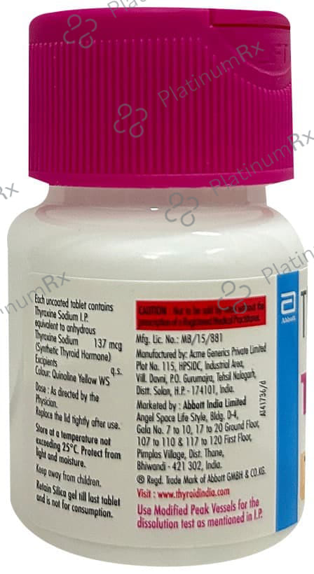 Thyronorm 137mcg Tablet 120s