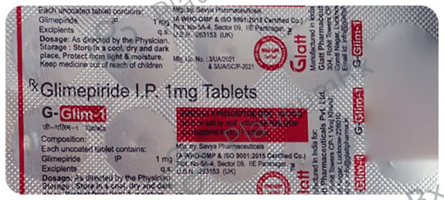 G Glim 1mg Tablet 10s