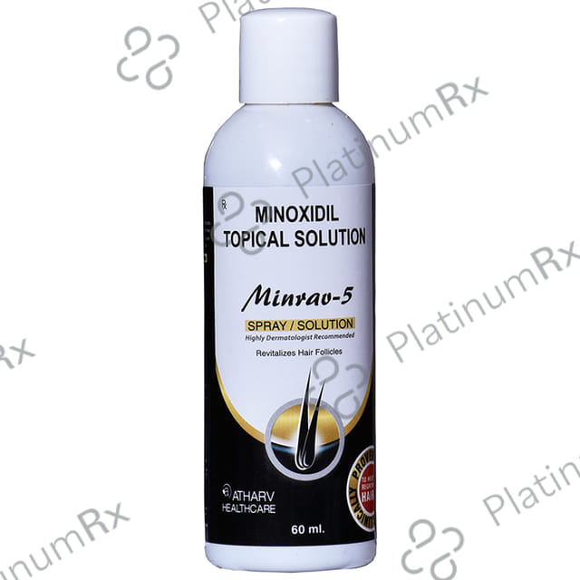 Atharv Healthcare Minrav 5 Minoxidil 5% Topical Solution