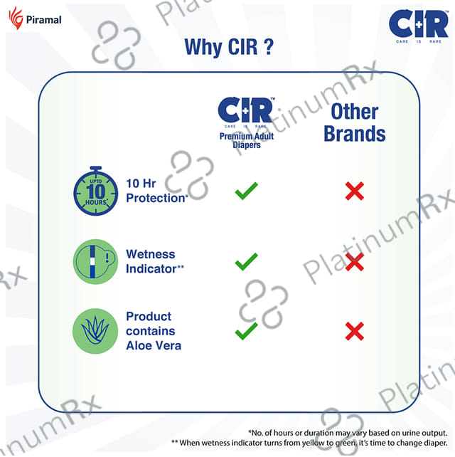 CIR Premium Adult Unisex Diaper 10s