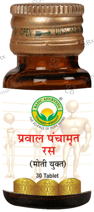 Basic Ayurveda Prawal Panchamrit Ras 30 tablets