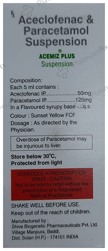Acemiz Plus 50/125mg Suspension 60ml