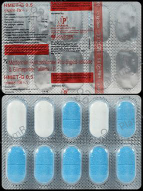 Hmet G 0.5/500mg Tablet PR 10s