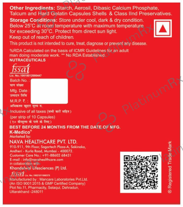 Oxycharge Total Recharge Yourself Multivitamin Multiminerals Capsule for Men & Women