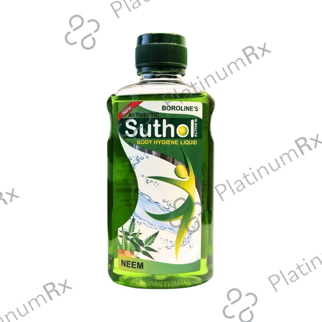 Boroline Suthol Active Neem Body Hygiene Liquid with Turmeric & Aloe Vera 200 ml