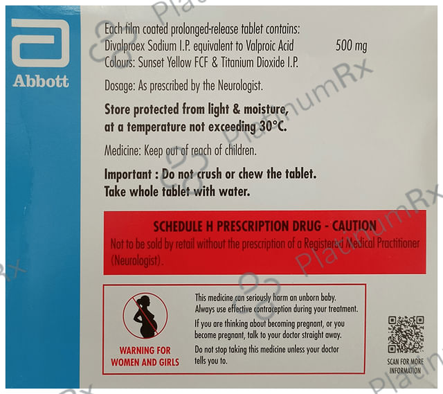 Valance OD 500mg Eazy Glide Tablet PR 15s
