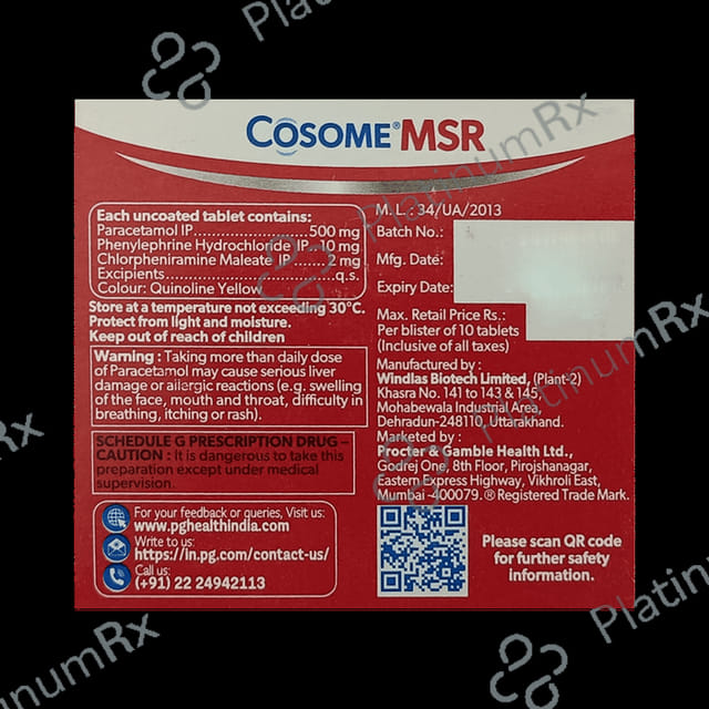 Cosome MSR Tablet