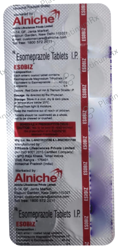 Esobiz 40mg Tablet 10s