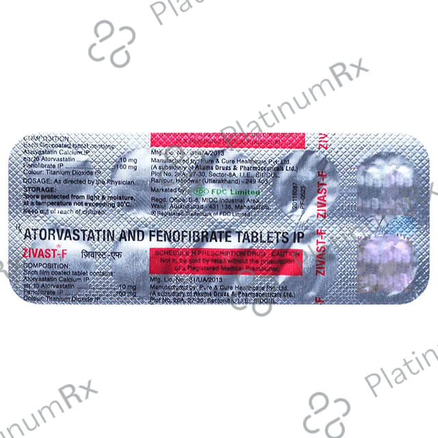 Zivast F 10 10/160mg Tablet 10s