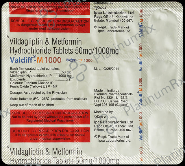 Valdiff M 1000/50mg Tablet 15s
