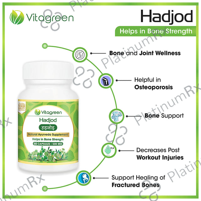 Vitagreen Hadjod 500mg Capsule