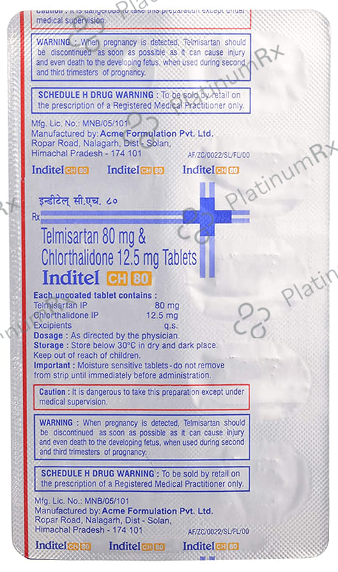 Inditel CH 80mg Tablet 10s