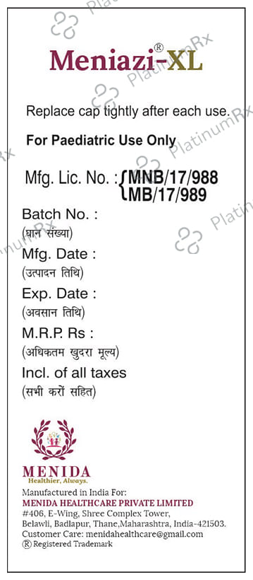Meniazi-XL Readymix 200 Oral Suspension Mango