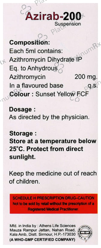 Azirab 200mg Oral Suspension 30ml
