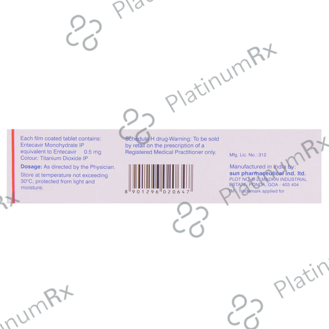 Enteca 0.5mg Tablet 10s
