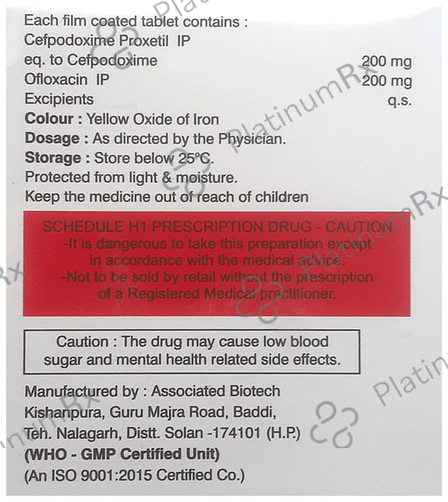 Cepobuzz O 200/200mg Tablet 10s