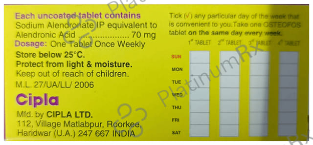 Osteofos 70mg Tablet 4s