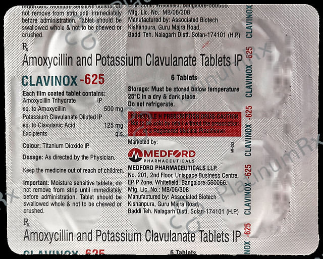 Clavinox 500mg/125mg Tablet
