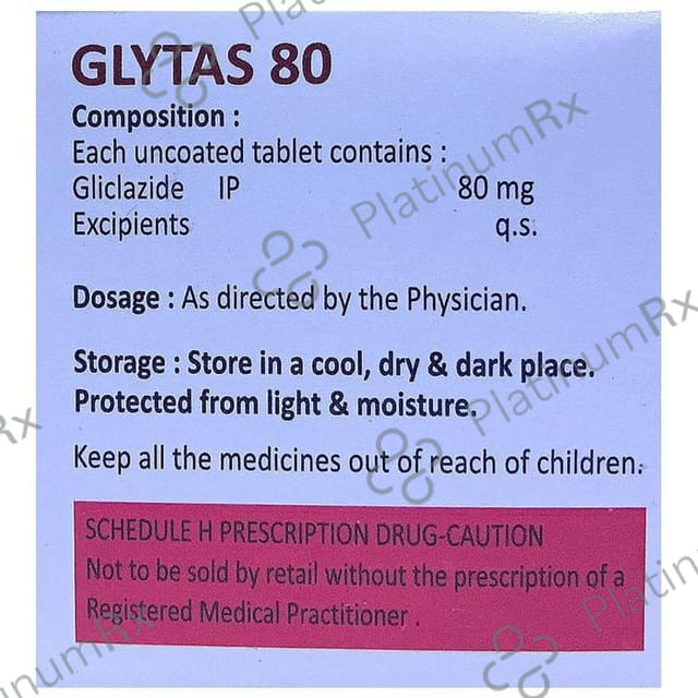 Glytas 80mg Tablet 15s