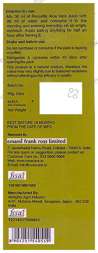 Rossvita Aloe Vera Juice