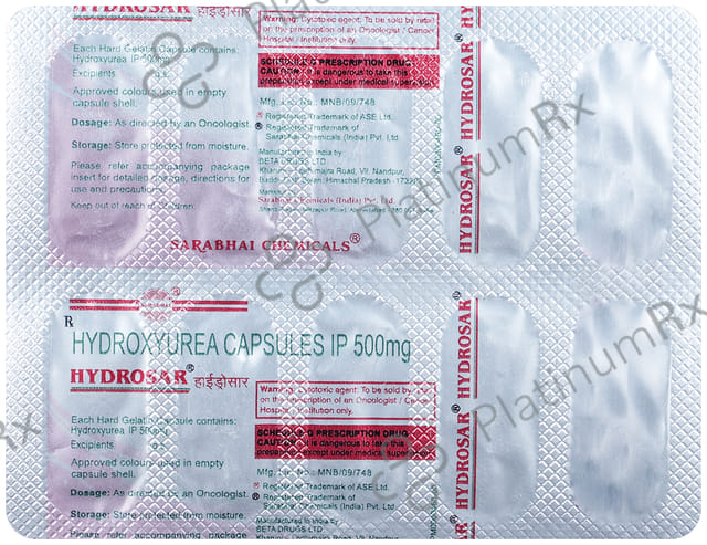 Hydrosar 500mg Capsule 10s