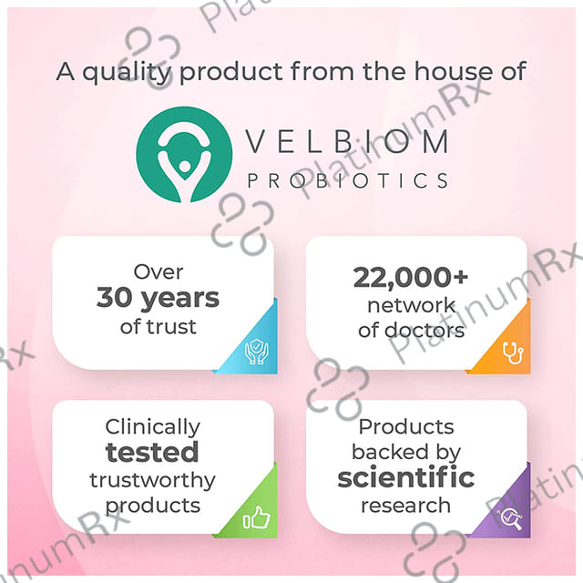 Velbiom Lactogut UG Pre & Probiotic Capsule for Women - Boosts Gut Health & Immunity
