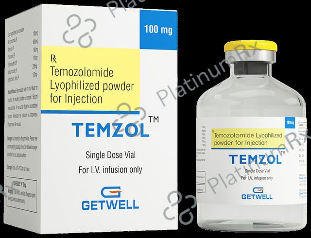 Temzol 100mg Injection 1s