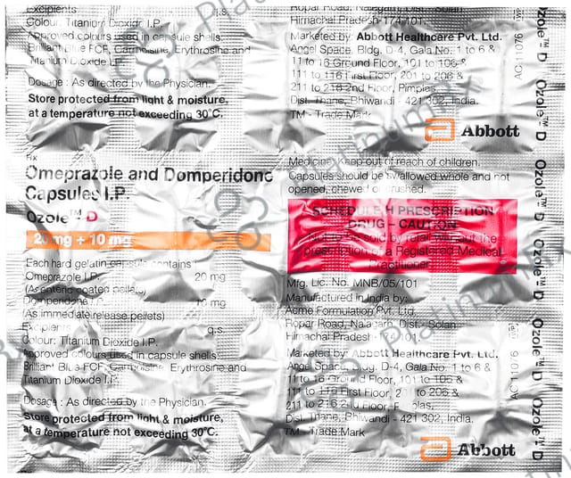 Ozole D 10/20mg Capsule 15s