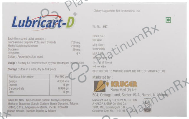 Lubricart-D Tablet