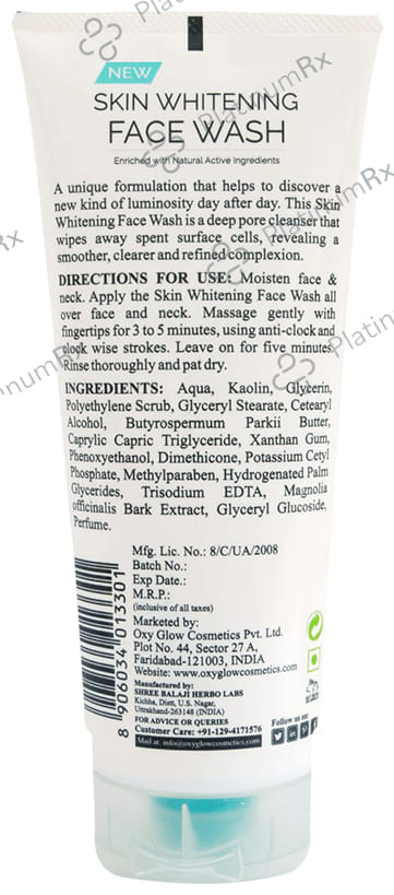 Oxyglow Herbals New Skin Whitening Face Wash