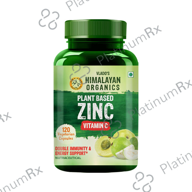 Himalayan Organics Plant Based Zinc Vitamin C Vegetarian Capsule