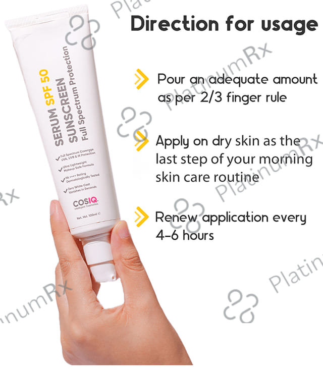 Cosiq Serum SPF 50 Sunscreen 100 ml