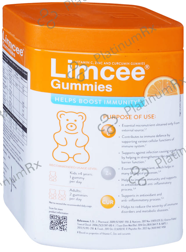Limcee Gummies Gluten Free Orange