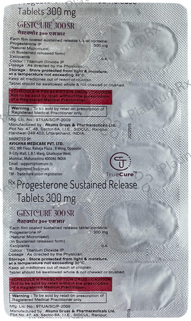 Gestcure 300mg Tablet SR